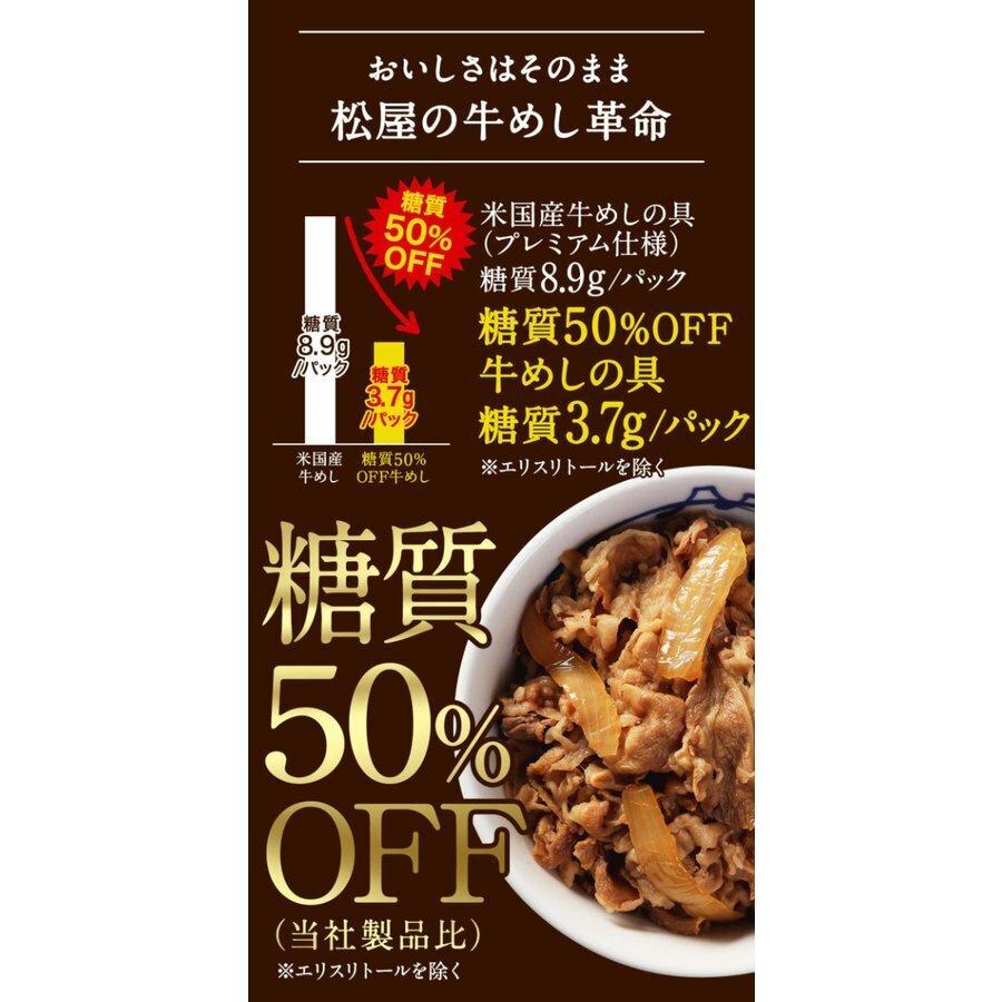 牛丼　松屋 糖質50%OFF牛めしの具 10袋　冷凍　セット