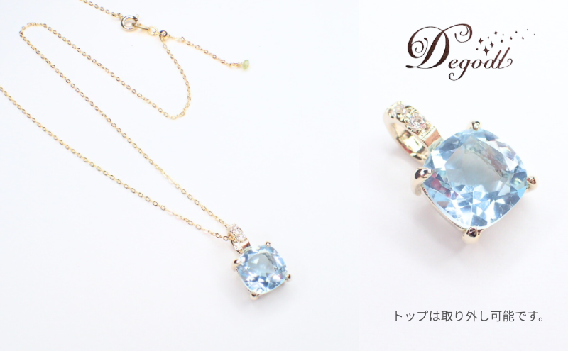 ブルートパーズSQネックレス　天然石 ペンダント 天然石ジュエリー アクセサリー ネックレス ジュエリー レディースアクセサリー 宝石 プレゼント 贈り物