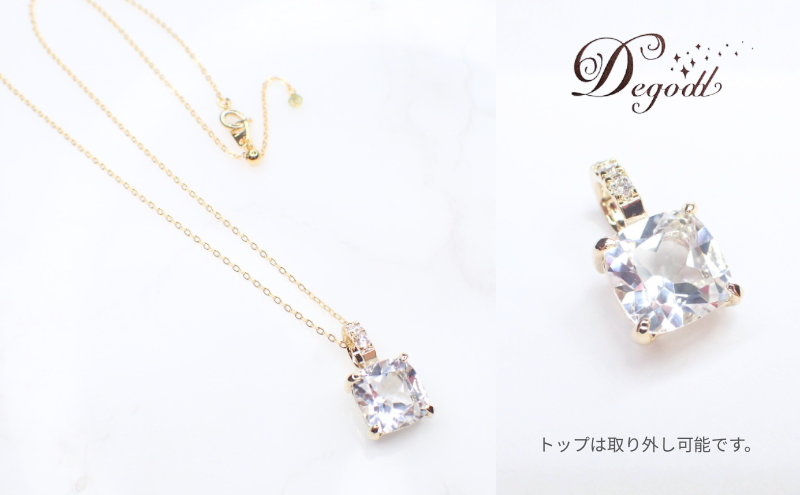 ホワイトトパーズSQネックレス　天然石アクセサリー ペンダント ネックレス 天然石ネックレス ジュエリー レディースアクセサリー 宝石 ペンダントトップ