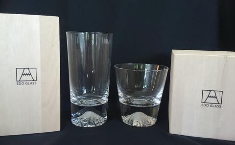 富士山グラス　オリジナル彫刻タンブラーグラス　【記念 父の日 母の日 誕生日】