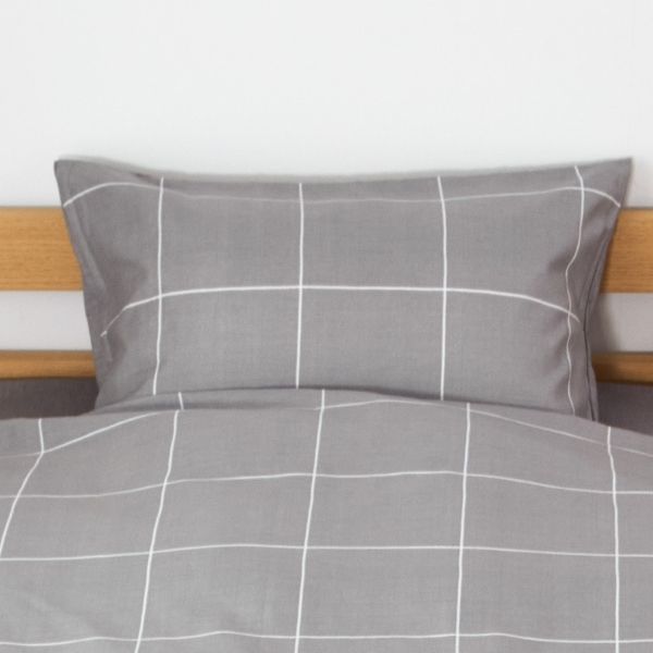 ホームコーディ　まくらカバー（柄） 43cm×63cmまくら用 チャコールグレー1 イオンリテール 寝具