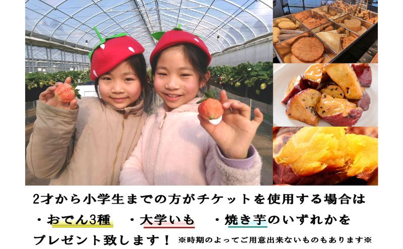 いちご狩り3名用チケット