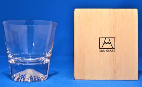 富士山グラス　オリジナル彫刻ロックグラス　【記念 父の日 誕生日】