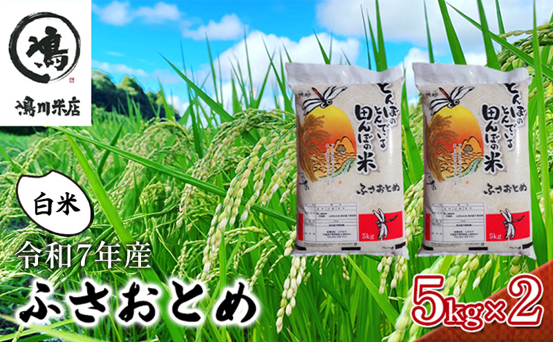 新米　令和7年 ふさおとめ　白米　10kg（5kg×2）【 お米 精米 大粒 粘り気 ファン 】 千葉県