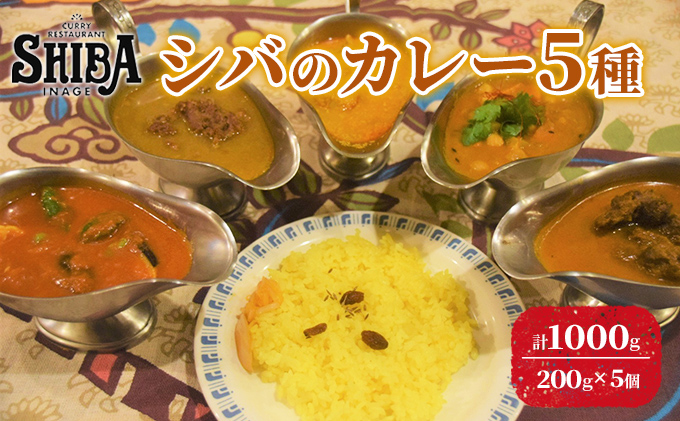 シバのカレー5種　計5個【 惣菜 レトルト カレー 中辛 激辛 甘口】