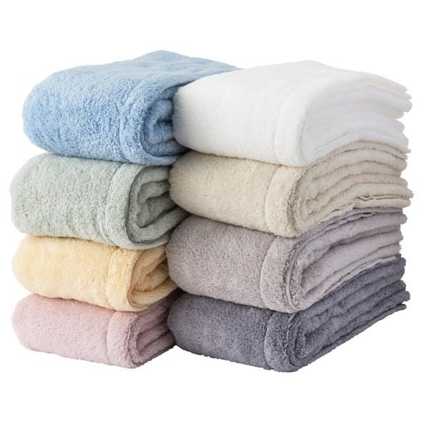 ホームコーディ 肌ざわりが選べるカラータオル コンパクトバスタオル やわらか グリーン×2