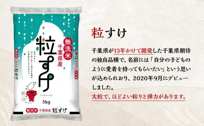 令和7年産　千葉県産 無洗米粒すけ5kg　米 お米 こめ コメ 白米 精米 ブランド米 ご飯 ごはん おにぎり お弁当