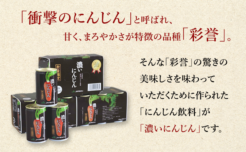 にんじんジュース JA千葉みらい濃いにんじんジュース 160g×30缶入 ジュース にんじん ニンジン 人参 野菜 甘い 彩誉 濃縮 なめらか 千葉市 千葉県