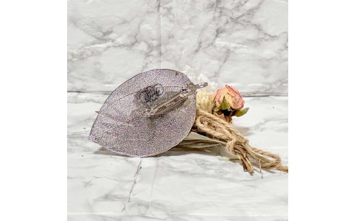 オオムラサキ蝶ブローチ＆ネックレストップ