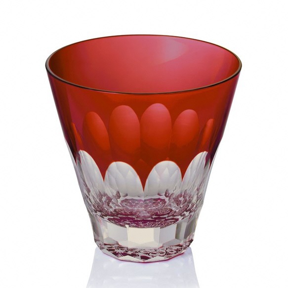 【江戸切子】船橋カレイドスコープ　桜・フリーグラス(赤)