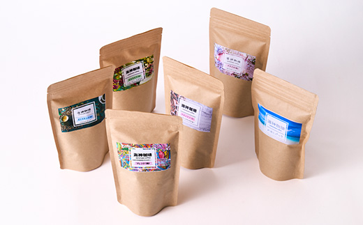 心を込めて作られたレギュラーコーヒー5種(各100g)+水出しコーヒーパック90g