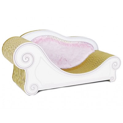 猫のおしゃれ爪とぎソファー「カリカリーナ Luce」ペールピンク　グランデサイズ