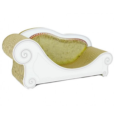 猫のおしゃれ爪とぎソファー「カリカリーナ Luce」マロンベージュ　グランデサイズ