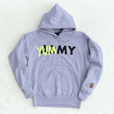 YUMMYスウェットパーカー　男女兼用 Lサイズ/グレー
