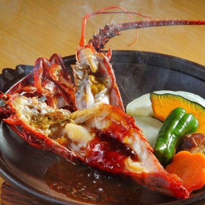 【漁港食堂だいぼ】「伊勢海老ステーキと定置網丼」ペアお食事券