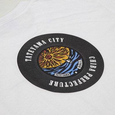 バックプリント 館山市 マンホールTシャツ 白 Lサイズ