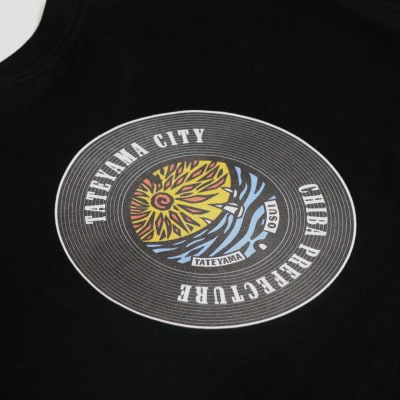 バックプリント 館山市 マンホールTシャツ 黒 Sサイズ