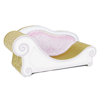 猫のおしゃれ爪とぎソファー「カリカリーナ Luce」ペールピンク　スタンダードサイズ