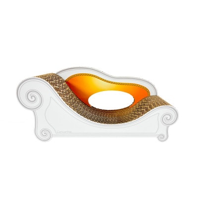 子猫のおしゃれ爪とぎ「カリカリーナmicio」ゴールドイエロー