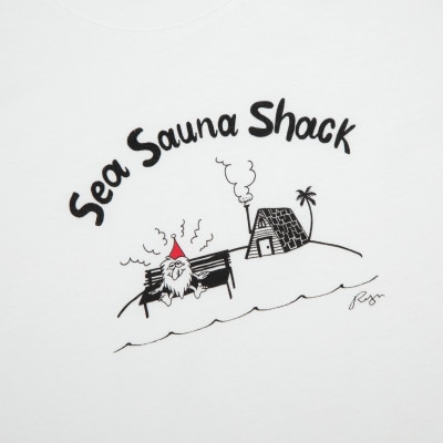 【Sea Sauna Shackオリジナル】ロゴTシャツ ホワイト Lサイズ