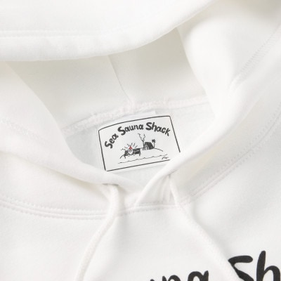 【Sea Sauna Shackオリジナル】ロゴフーディ ホワイト XLサイズ