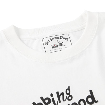 【Sea Sauna Shackオリジナル】薪割りロングTシャツ ホワイト Lサイズ