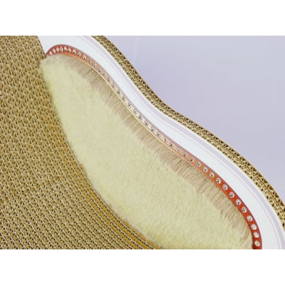 猫のおしゃれ爪とぎソファー「カリカリーナ Luce」マロンベージュ　グランデサイズ