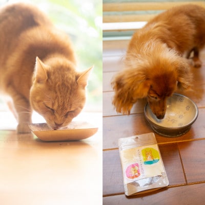 愛犬猫のための「無添加イノシシジャーキー4袋とふりかけ2袋」のセット