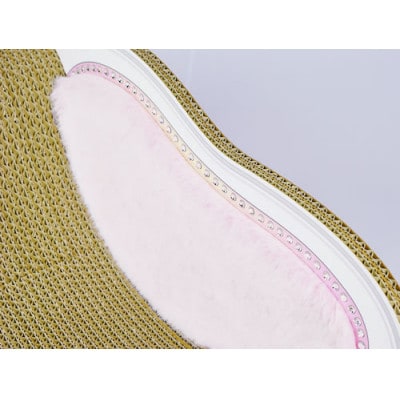 猫のおしゃれ爪とぎソファー「カリカリーナ Luce」ペールピンク　スタンダードサイズ