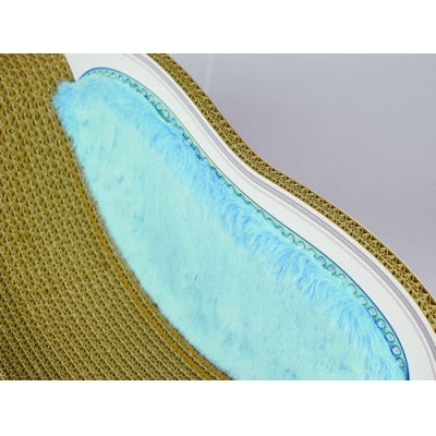 猫のおしゃれ爪とぎソファー「カリカリーナ Luce」オーシャンブルー　スタンダードサイズ