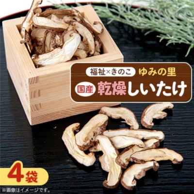 【農福連携】千葉県館山産 乾燥しいたけ30g×4袋 就労継続支援A/B型併用事業所「ゆみの里」