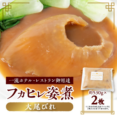 【エコ包装】「フカヒレ姿煮」大尾びれ2枚入り(530g×2枚)　尾びれ重さ約201-240g【配送不可地域：離島】