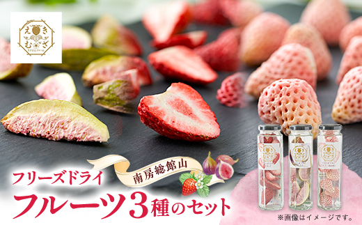 南房総館山フリーズドライフルーツ3種類 瓶詰め