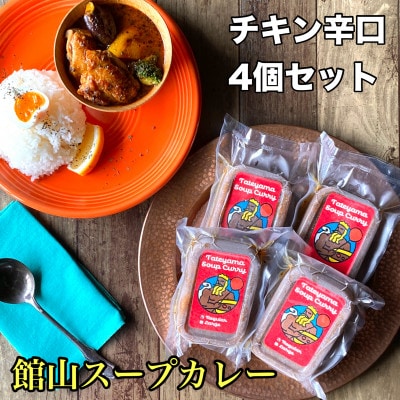 館山スープカレー(チキン)冷凍パック　レギュラー　辛口4人前【配送不可地域：離島】