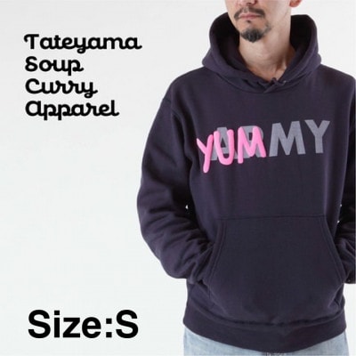 YUMMYスウェットパーカー　男女兼用Sサイズ/ネイビー