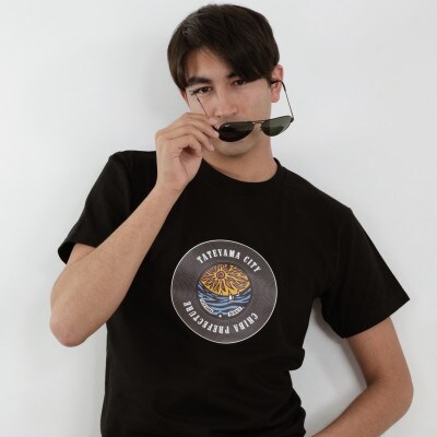 館山市 マンホールTシャツ 黒 Sサイズ