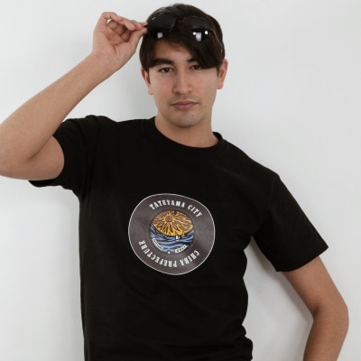 館山市 マンホールTシャツ 黒 Mサイズ