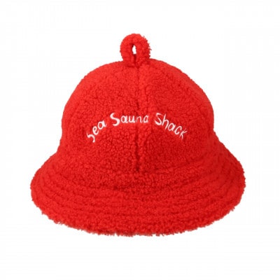 【Sea Sauna Shackオリジナル】ボアサウナハット 赤