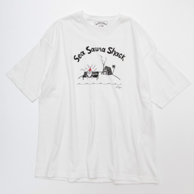 【Sea Sauna Shackオリジナル】ロゴTシャツ ホワイト Lサイズ