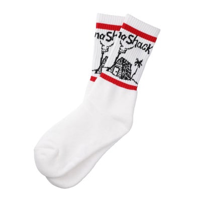 【Sea Sauna Shackオリジナル】オリジナルロゴソックス ホワイト L/XL