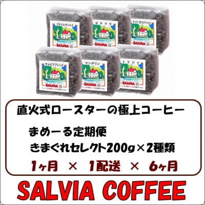 【毎月定期便】まめーる店主のきまぐれセレクト200g×2袋【豆】全6回