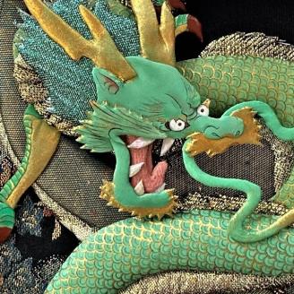 【雲龍風虎堂】押絵『青龍』（小）