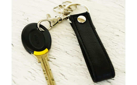 PVCレザーキーリング「KEYDA」2個セット　Sサイズ（レッド）