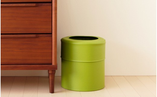 ゴミ箱　PVCレザーごみ箱「pinoco」　Mサイズ（マスタード）