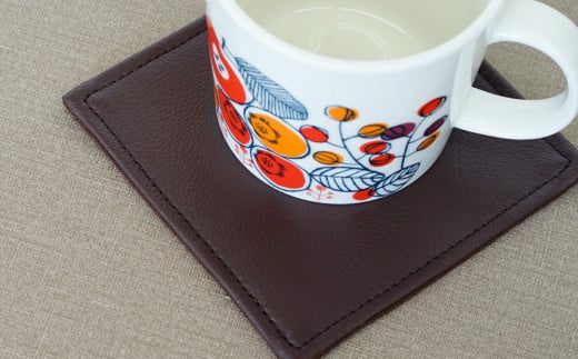 PVCレザーコースター「LEST」（ピンク）