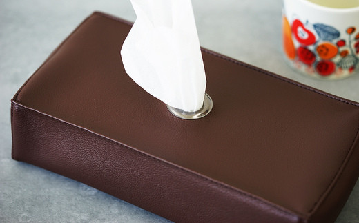 PVCレザーティッシュケース「JECY」2個セット（レッド）