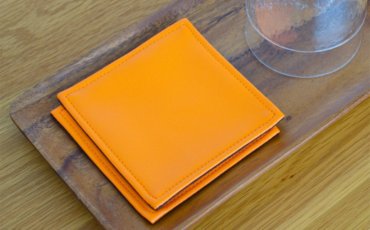 PVCレザーコースター「LEST」（ピンク）