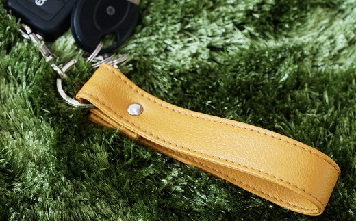 PVCレザーキーリング「KEYDA」2個セット　Sサイズ（ホワイト）