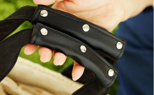 PVCレザーバッグ持ち手カバー「motte」4個セット　Lサイズ（ネイビー）