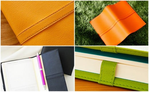 上質な国産PVCレザーブックカバー「SION」文庫サイズ/文庫（厚）サイズのセット（ブラウン）